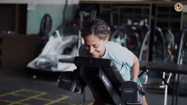 América Women players hit the gym as the pre-season begin